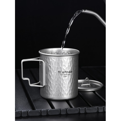 鈦工匠純鈦水杯戶外露營可攜式鈦杯子高檔咖啡杯純鈦馬克杯隨手鈦杯