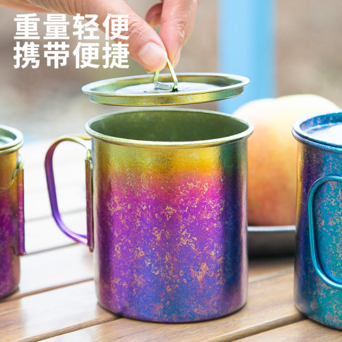 鈦途TiTo鈦杯純鈦水杯露營喝水杯茶杯咖啡杯子300ml折疊馬克杯