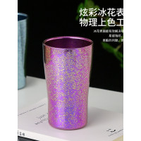 戶外純鈦水杯雙層純鈦啤酒杯露營旅行可攜式鈦杯家用健康養生水杯子