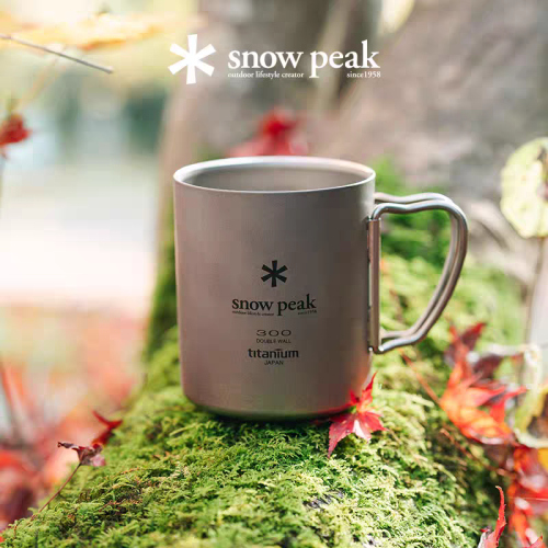 【明星同款】snowpeak雪峰露營輕量鈦金屬水杯雙層鈦杯MG-152/153