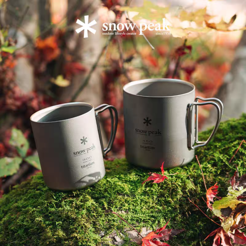 【明星同款】snowpeak雪峰露營輕量鈦金屬水杯雙層鈦杯MG-152/153