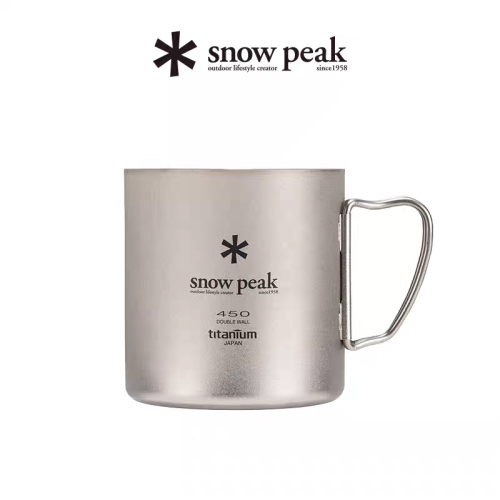 【明星同款】snowpeak雪峰露營輕量鈦金屬水杯雙層鈦杯MG-152/153