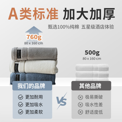 a類酒店純棉浴巾全棉加大加厚家用洗澡沙灘巾