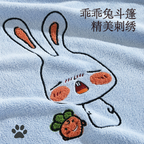 玉顔卡通披風兒童吸水浴巾珊瑚絨浴袍寶寶帶帽鬥篷小浴衣a類