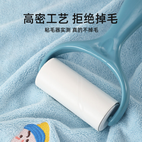 毛毛雨a類珊瑚絨浴巾刺綉可愛女大學生情侶家用加大不易掉毛宿捨 毛毛雨a類珊瑚絨浴巾刺綉可愛女大學生情侶家用加大不易掉毛宿捨