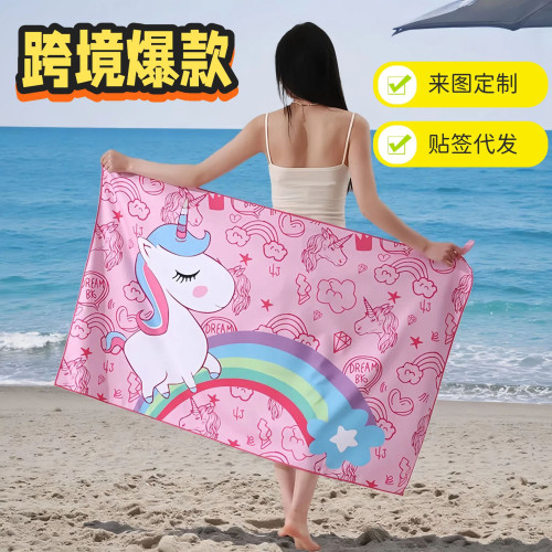 沙灘巾雙面絨吸水速乾浴巾瑜珈運動毛巾遊泳超細纖維沙灘巾 沙灘巾雙面絨吸水速乾浴巾瑜珈運動毛巾遊泳超細纖維沙灘巾