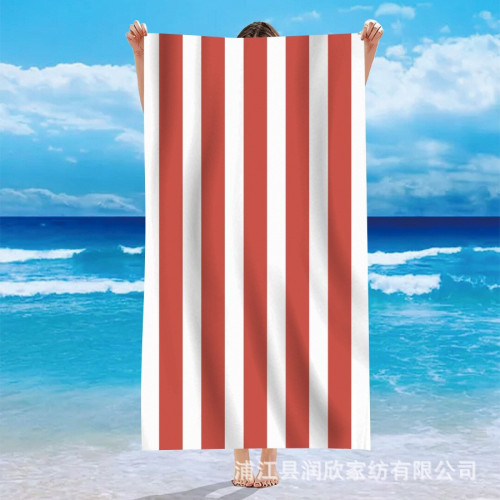 單面絨沙灘巾超細纖維沙灘浴巾個性條紋圖案毛巾浴巾夏季沙灘 單面絨沙灘巾超細纖維沙灘浴巾個性條紋圖案毛巾浴巾夏季沙灘