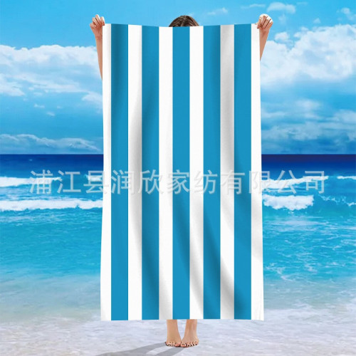 單面絨沙灘巾超細纖維沙灘浴巾個性條紋圖案毛巾浴巾夏季沙灘 單面絨沙灘巾超細纖維沙灘浴巾個性條紋圖案毛巾浴巾夏季沙灘