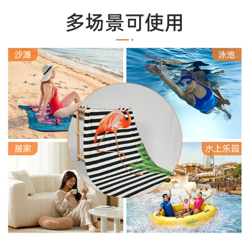 分散印花 毛巾超細纖維沙灘巾成人吸水沙灘浴巾