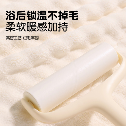 兒童a類珊瑚絨浴袍秋冬加厚吸水男童女童連帽鬥篷款可穿式浴巾新