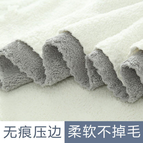 加厚珊瑚絨浴巾加大素面吸水不掉毛家用禮品冬季浴巾沙灘