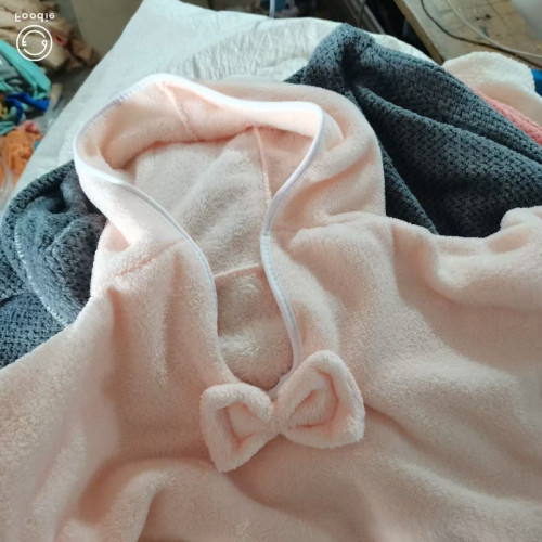 浴袍女吸水速乾帶袖鬥篷浴巾成人均碼可穿睡衣公主系列長袖珊瑚絨 浴袍女吸水速乾帶袖鬥篷浴巾成人均碼可穿睡衣公主系列長袖珊瑚絨
