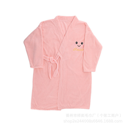 長袖浴巾可穿式浴袍女吸水速乾加厚加長秋冬季綁帶珊瑚絨洗澡浴裙