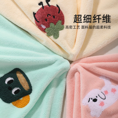 毛毛雨a類珊瑚絨嬰兒浴巾新生寶寶兒童洗澡用柔軟大毛巾不易掉毛