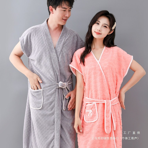 浴巾2025新款男款情侶款一對吸水成人浴袍可穿式女速乾裹全身可穿 浴巾2025新款男款情侶款一對吸水成人浴袍可穿式女速乾裹全身可穿