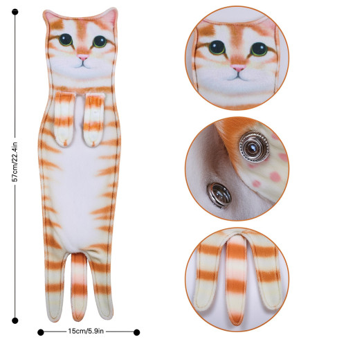 創意逼真貓咪可懸掛擦手巾可愛卡通仿真貓貓毛巾吸水洗臉巾 創意逼真貓咪可懸掛擦手巾可愛卡通仿真貓貓毛巾吸水洗臉巾