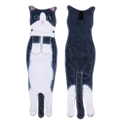 創意逼真貓咪可懸掛擦手巾可愛卡通仿真貓貓毛巾吸水洗臉巾 創意逼真貓咪可懸掛擦手巾可愛卡通仿真貓貓毛巾吸水洗臉巾