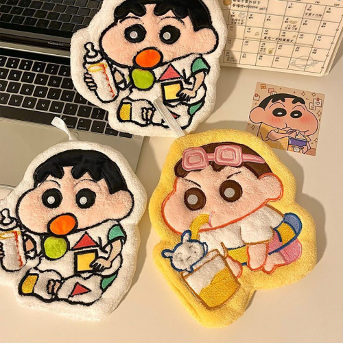 蠟筆小新擦手巾掛式可愛吸水速乾廚房衛生間兒童卡通手帕抹布加厚