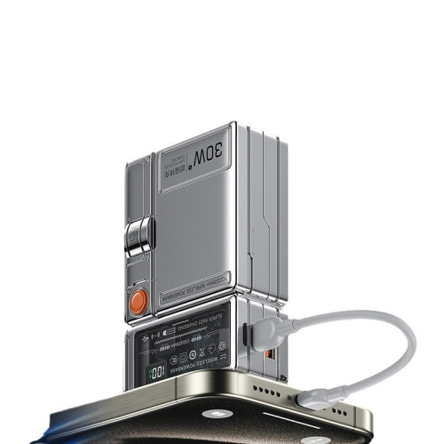 2代五合一AC插頭磁吸行動電源自帶線30W快充大容量適用蘋果16充電器