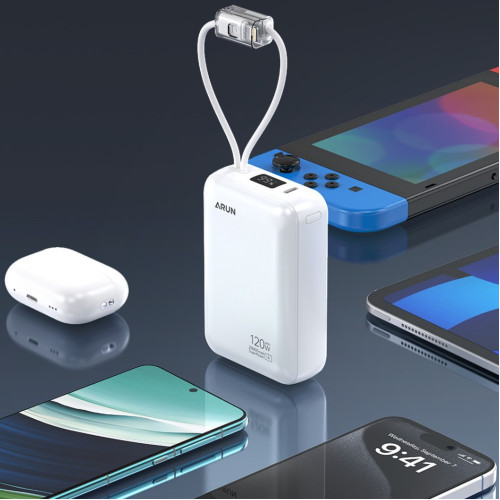 海陸通S22行動電源閃充自帶線快充掛繩超薄小巧可攜式2萬安培手機通用