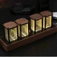 閙鍾桌面鍾擬煇光琯時鐘免組裝創意閙鍾定時器聯網對時