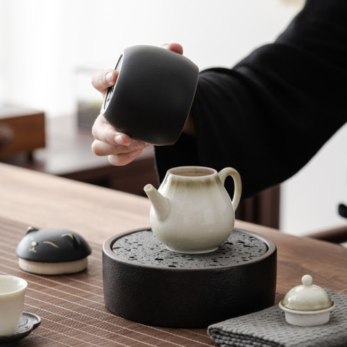 可愛貓咪小貓茶葉罐粗陶防潮密封儲物罐子小號陶瓷罐創意個性茶倉 可愛貓咪小貓茶葉罐粗陶防潮密封儲物罐子小號陶瓷罐創意個性茶倉