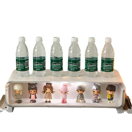 桌上型電腦增高架帶抽屜辦公室桌面顯示屏置物架白色工位盲盒收納盒