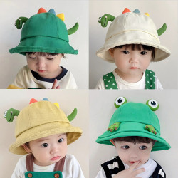 兒童漁夫帽子1-3男女寶寶夏季遮陽帽嬰兒春秋薄款小孩防曬盆帽潮2