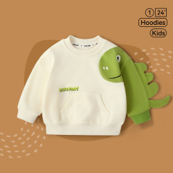 男童衛衣寶寶立體恐龍上衣女童長袖套頭內搭打底中小童裝洋氣春裝