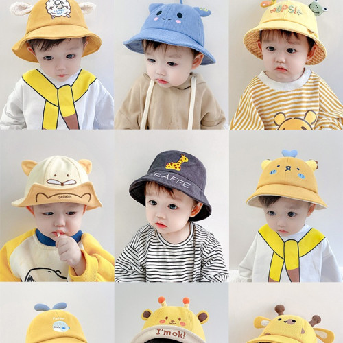 寶寶帽子春秋款薄款嬰兒漁夫帽嬰幼兒童六個月男遮陽防曬小孩1嵗2 寶寶帽子春秋款薄款嬰兒漁夫帽嬰幼兒童六個月男遮陽防曬小孩1嵗2