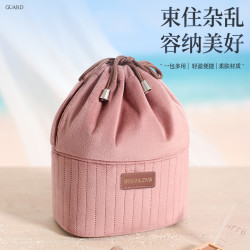 新荷蘭絨束口袋旅行抽繩化品收納包懶人化妝包大容量