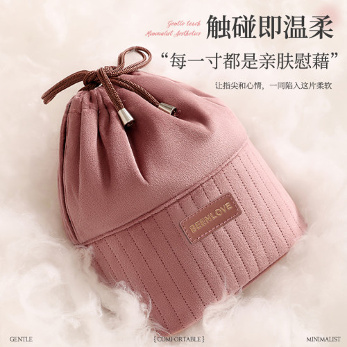 新荷蘭絨束口袋旅行抽繩化品收納包懶人化妝包大容量 新荷蘭絨束口袋旅行抽繩化品收納包懶人化妝包大容量