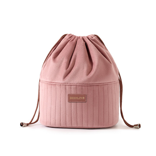 新荷蘭絨束口袋旅行抽繩化品收納包懶人化妝包大容量 新荷蘭絨束口袋旅行抽繩化品收納包懶人化妝包大容量