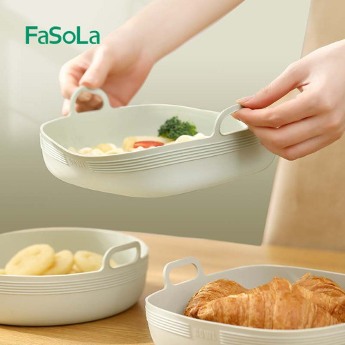 FaSoLa烘焙空氣炸鍋矽膠烤盤家用烤箱專用墊燒烤盤蛋糕烘培矽膠墊