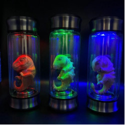 恐龍胚胎罐 發光罐擺件七彩燈胚胎罐 可用於家庭裝飾電影道具
