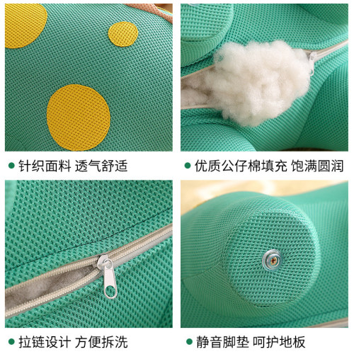 動物恐龍凳家用兒童創意卡通凳針織款萌牛實木換鞋凳可愛動物凳