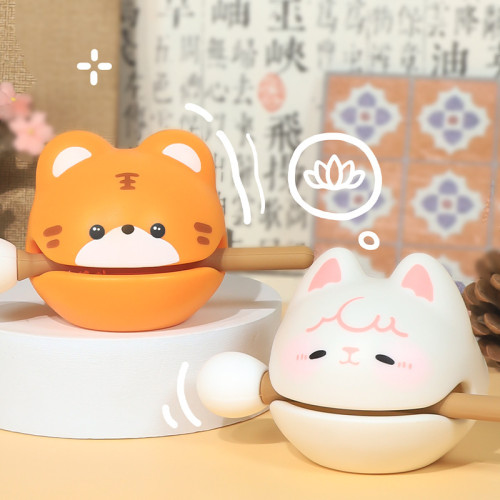 敲彿系功德+1小木魚敲打解壓神器辦公工位擺件情緒控製創意玩具