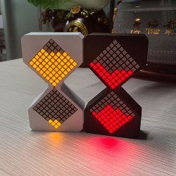 電子計時器無線充電台燈USB充電禮品床頭3D沙漏擺件氛圍LED小夜燈