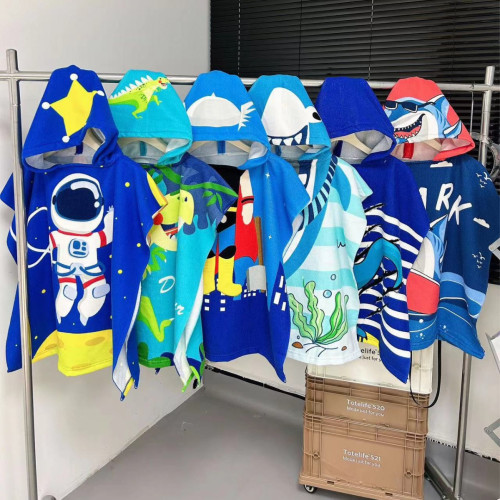 可愛卡通兒童浴巾鬥篷柔軟親膚不掉毛洗澡吸水速乾可穿式寶寶浴巾 可愛卡通兒童浴巾鬥篷柔軟親膚不掉毛洗澡吸水速乾可穿式寶寶浴巾