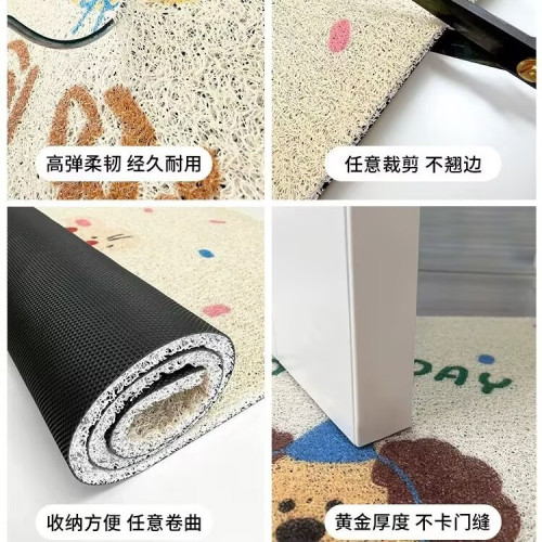 山川入戶門PVC地墊絲圈進門除塵墊門墊大門口家用耐髒腳墊地毯 山川入戶門PVC地墊絲圈進門除塵墊門墊大門口家用耐髒腳墊地毯