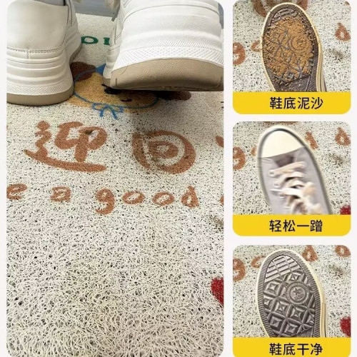 山川入戶門PVC地墊絲圈進門除塵墊門墊大門口家用耐髒腳墊地毯 山川入戶門PVC地墊絲圈進門除塵墊門墊大門口家用耐髒腳墊地毯