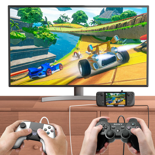 typec六合一遊戯掌機拓展隖hdmi4k千兆steam多功能底座6in1擴展隖