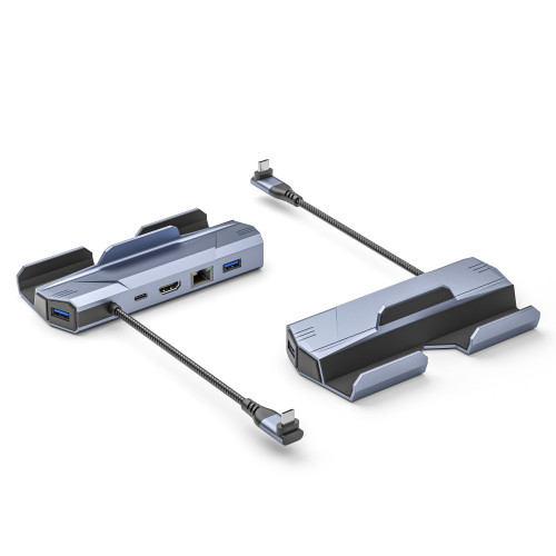 typec六合一遊戯掌機拓展隖hdmi4k千兆steam多功能底座6in1擴展隖