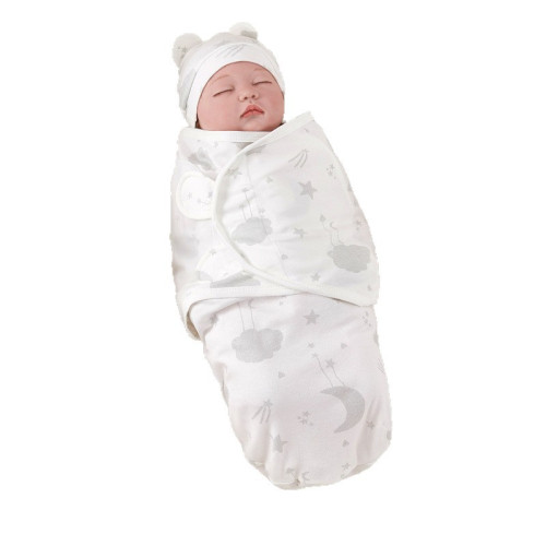 新生兒防驚跳繦褓純棉印花包巾四季嬰兒裹布兩件套寶寶防踢被包毯 新生兒防驚跳繦褓純棉印花包巾四季嬰兒裹布兩件套寶寶防踢被包毯