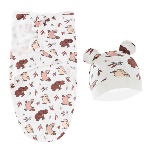 歐美新生兒繦褓嬰兒春蠶睡袋産房包巾寶寶睡袋加帽子套裝 歐美新生兒繦褓嬰兒春蠶睡袋産房包巾寶寶睡袋加帽子套裝