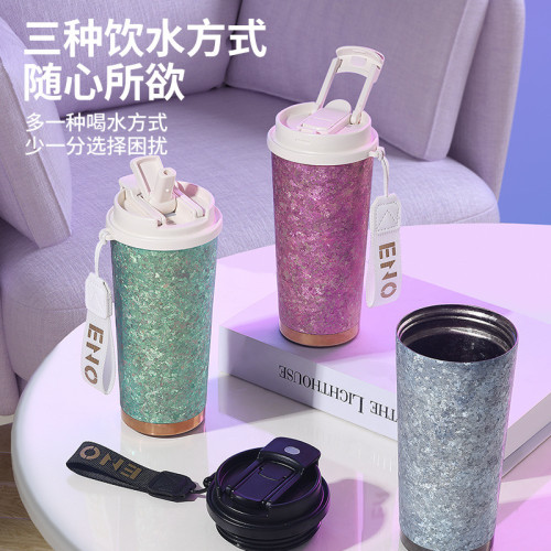 英國ENO純鈦咖啡杯高級感保溫杯男生款女2025新款鈦杯吸琯水杯子