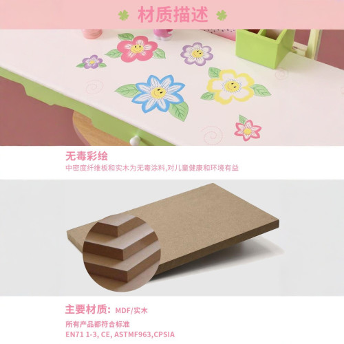 兒童仿真梳妝台臥室化妝桌扮家家酒家具化妝鏡木質玩具