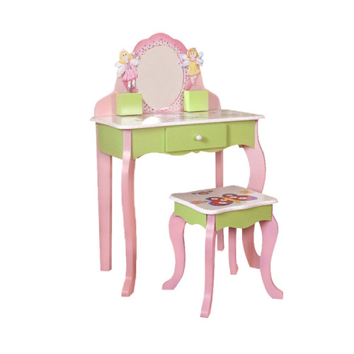 兒童仿真梳妝台臥室化妝桌扮家家酒家具化妝鏡木質玩具