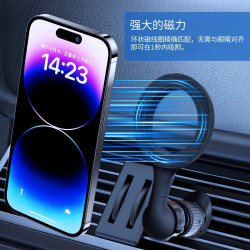 Magsafe磁吸車用手機支架掛鉤式出風口環形固定通用款式磁吸旋轉