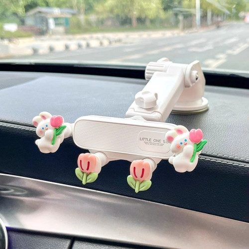 車用手機支架卡通可愛吸盤式車內固定架儀表台支撐出風口導航支架 車用手機支架卡通可愛吸盤式車內固定架儀表台支撐出風口導航支架